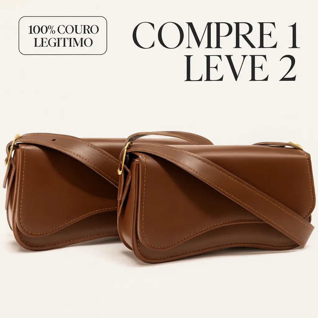 (Compre 1 Leve 2) Bolsa Mino em Couro Legítimo