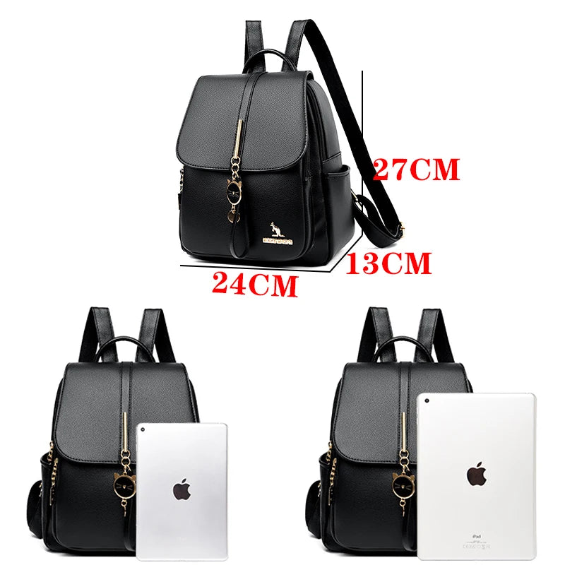 Mochila Feminina em Couro Legítimo - Velia