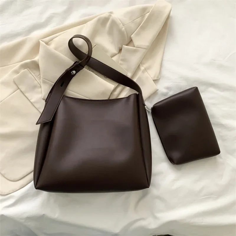 Bolsa em Couro Legítimo + Necessaire - Glass