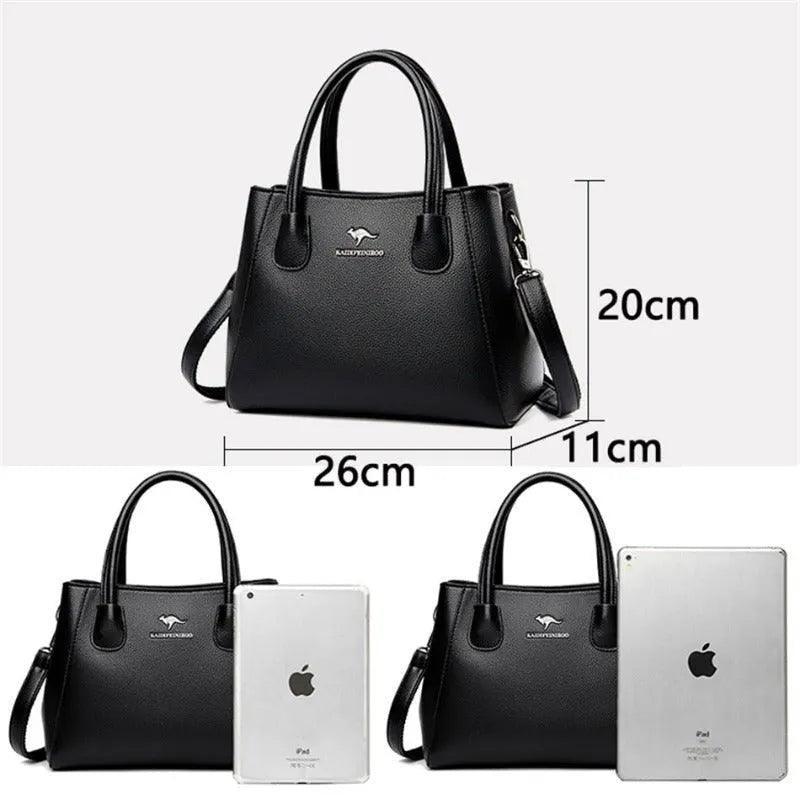 Bolsa Feminina de Couro Legítimo Transversal - Quality - LuxoCouer
