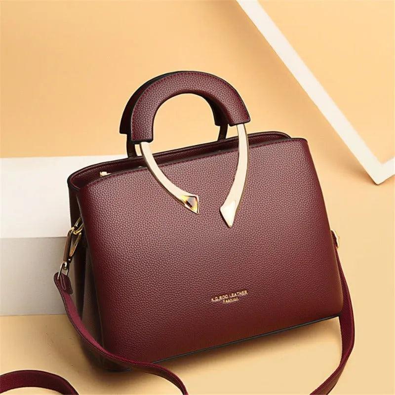 Bolsa Feminina de Couro Legítimo Transversal - Uiva - LuxoCouer