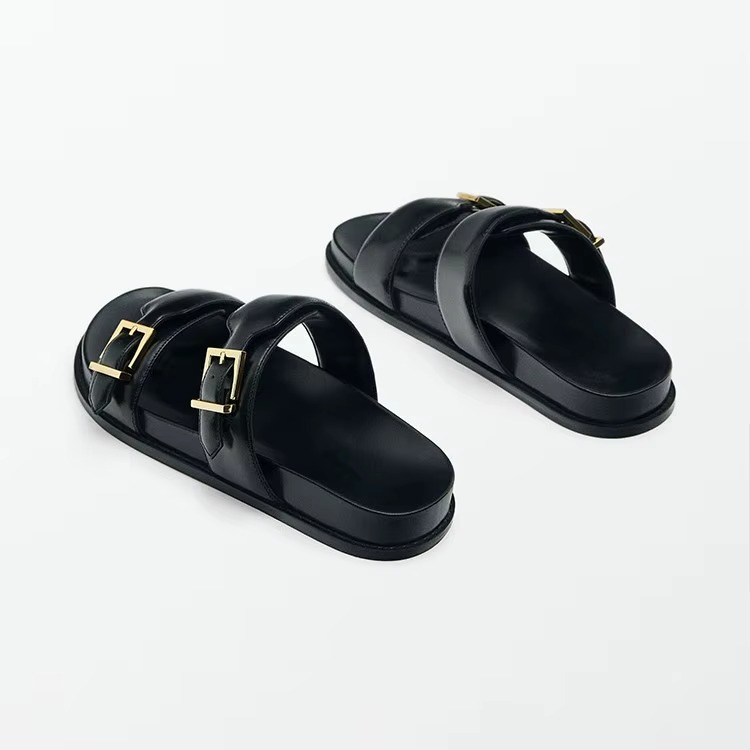 Sandália Rasteria Fivela Dourada Clarisse