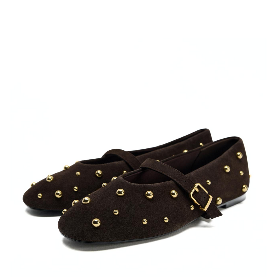 Sapatilha Suede Tachas Metal