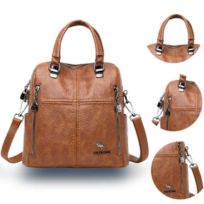Bolsa Mochila em Couro Vivette