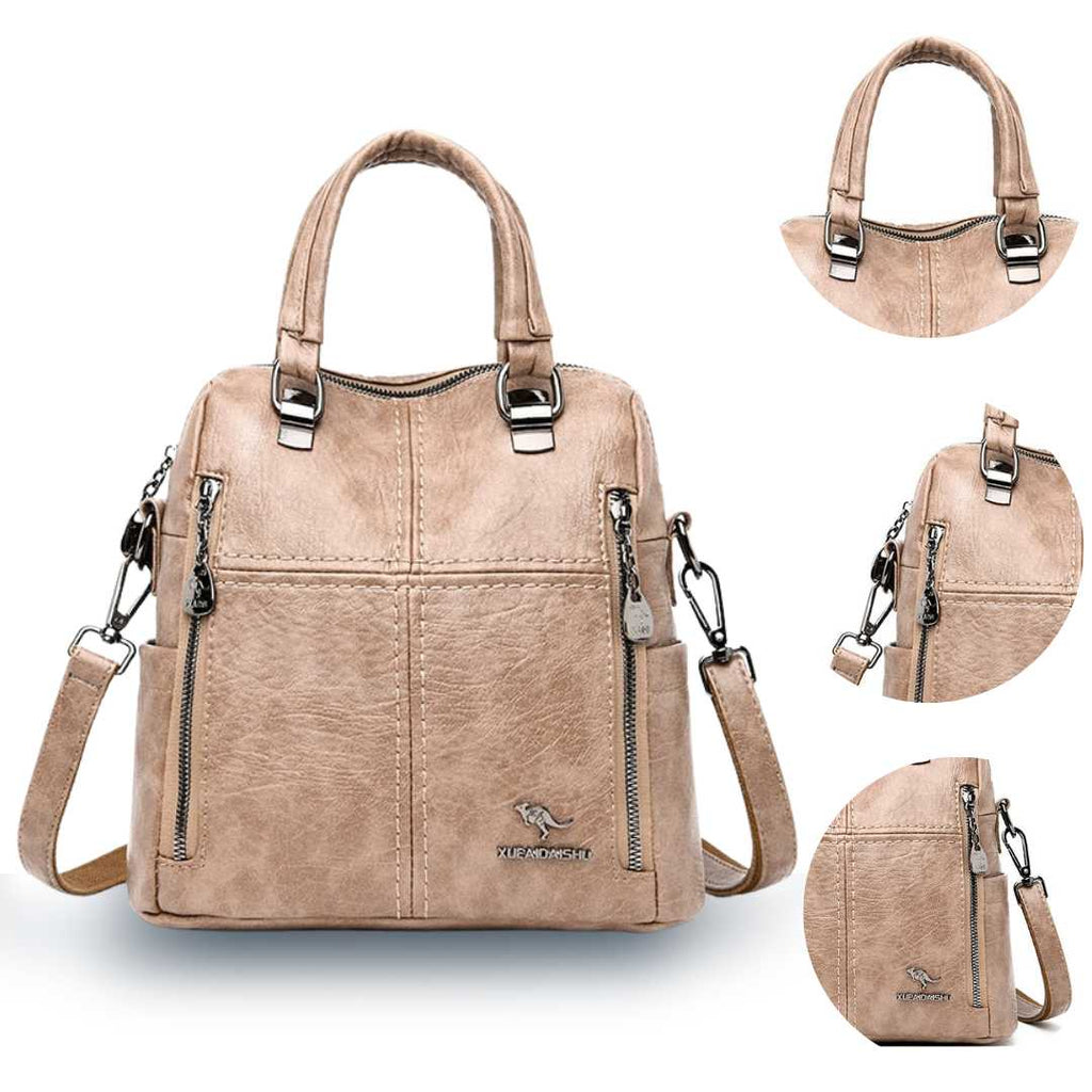 Bolsa Mochila em Couro Vivette