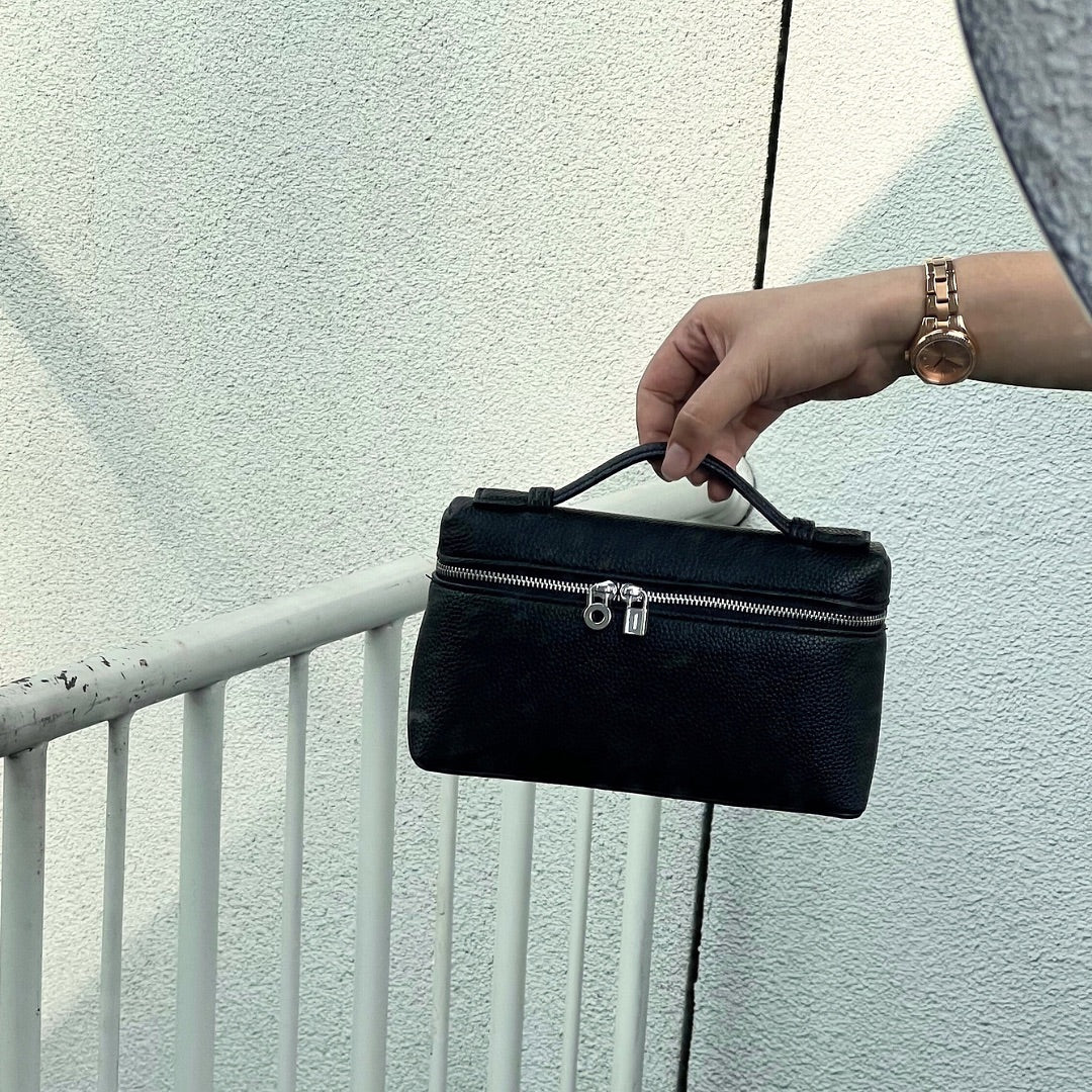 Bolsa Pequena Couro Legítimo Tote Rosa