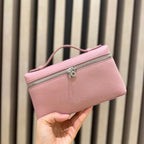 Bolsa Pequena Couro Legítimo Tote Rosa