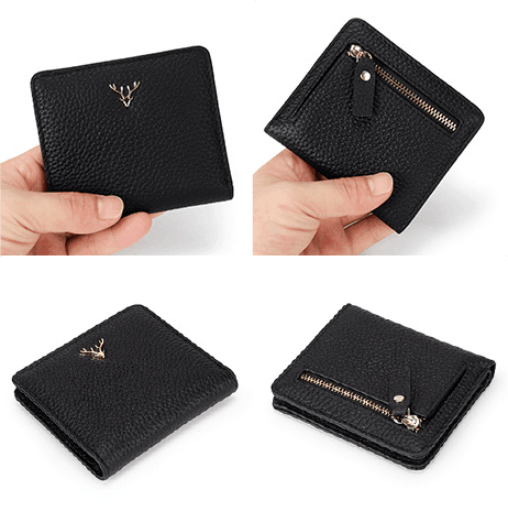 Carteira Feminina Compacta em Couro Legítimo Roseli - LuxoCouer