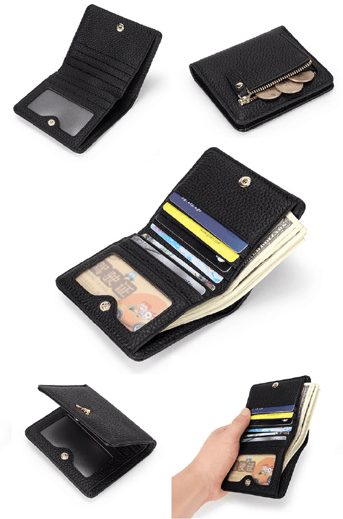 Carteira Feminina Compacta em Couro Legítimo Roseli - LuxoCouer