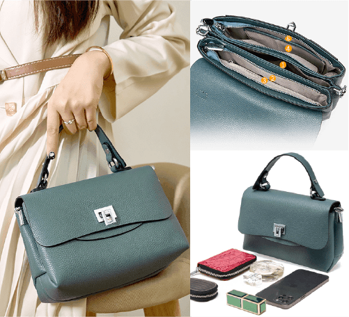 Bolsa Feminina Compacta em Couro Legítimo - Melbourn - LuxoCouer