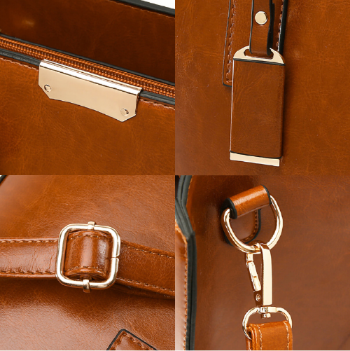 Conjunto em Couro Bolsa + 2 Carteira - Zayna