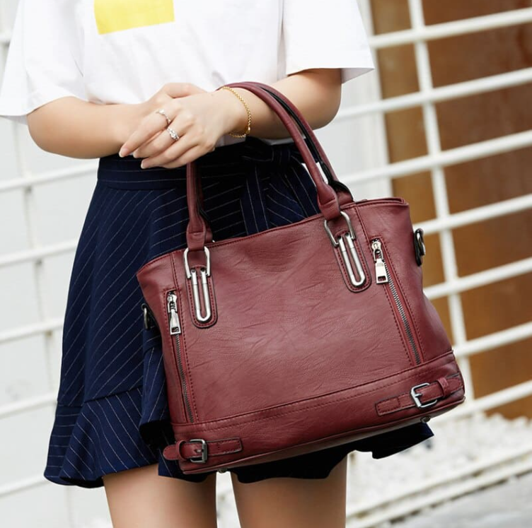 Bolsa Grande em Couro Salomé