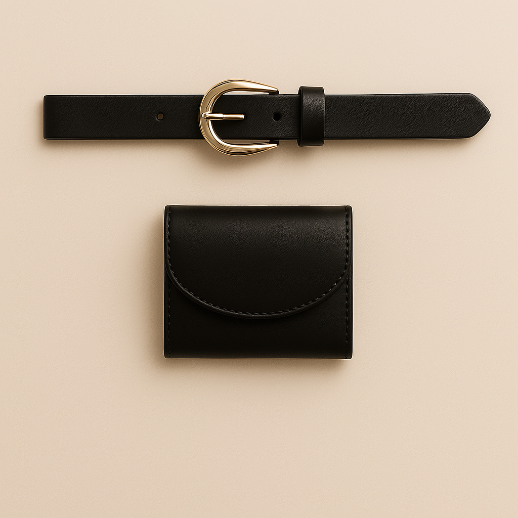 Carteira + Cinto Feitos em Couro Legítimo