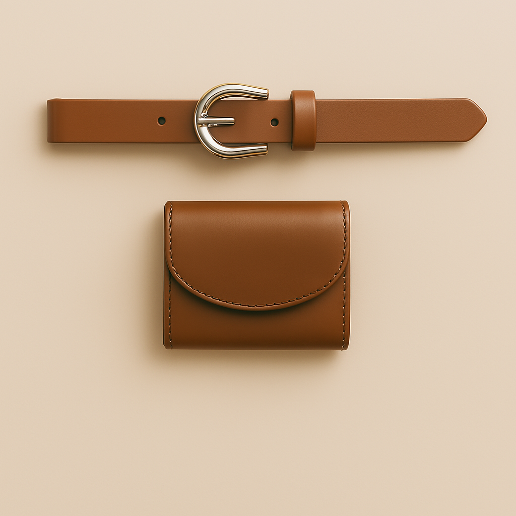 Carteira + Cinto Feitos em Couro Legítimo