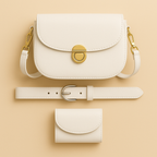 Kit Luxo - Mini bag + Cinto e Carteira Feitos em Couro Legítimo