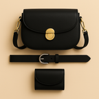 Kit Luxo - Mini bag + Cinto e Carteira Feitos em Couro Legítimo