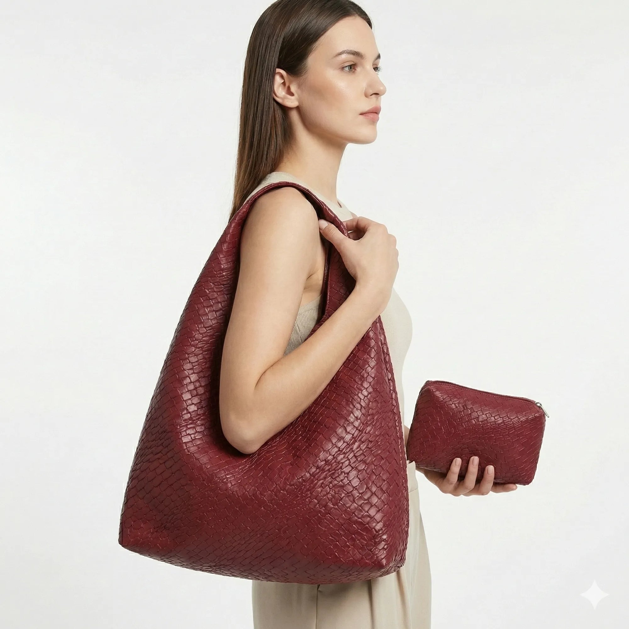 Bolsa  e Carteira em Couro Legítimo - Noelle