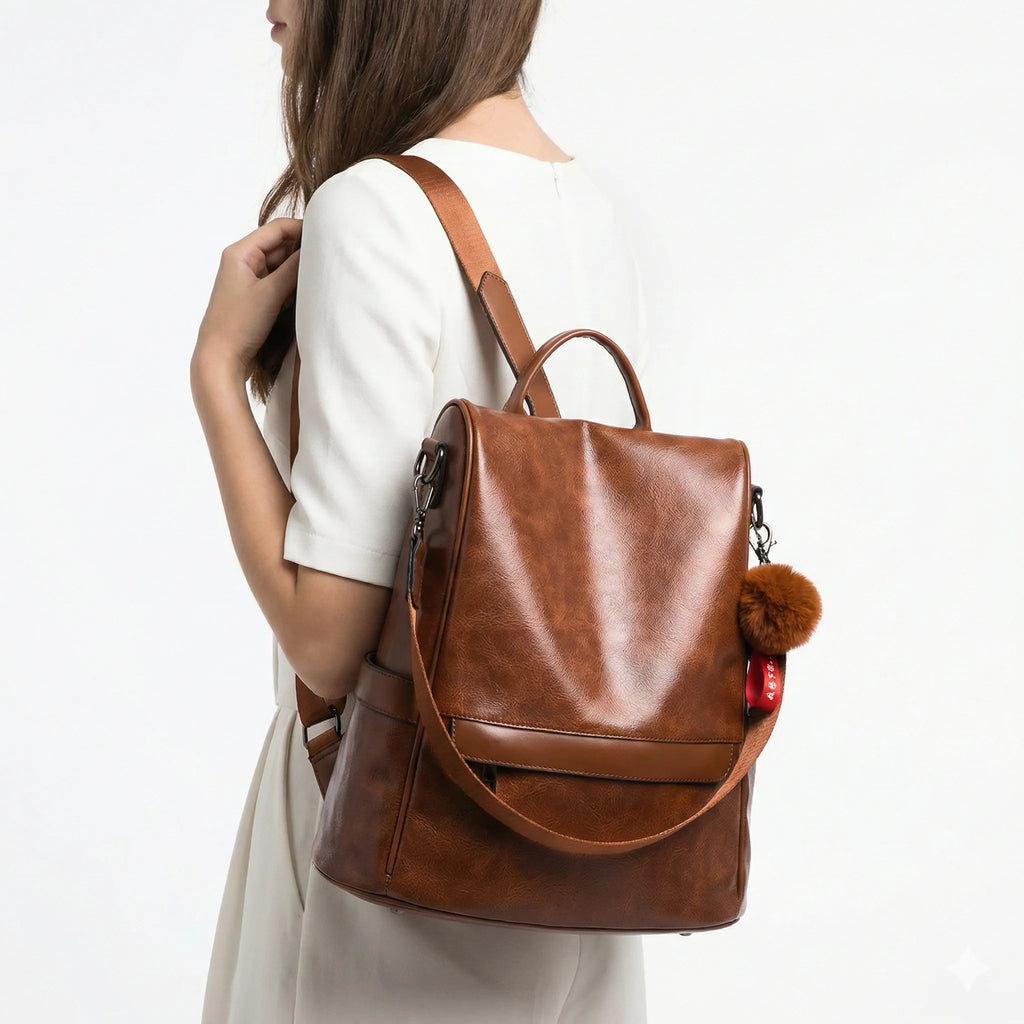 Mochila Feminina em Couro Legítimo - Cleare