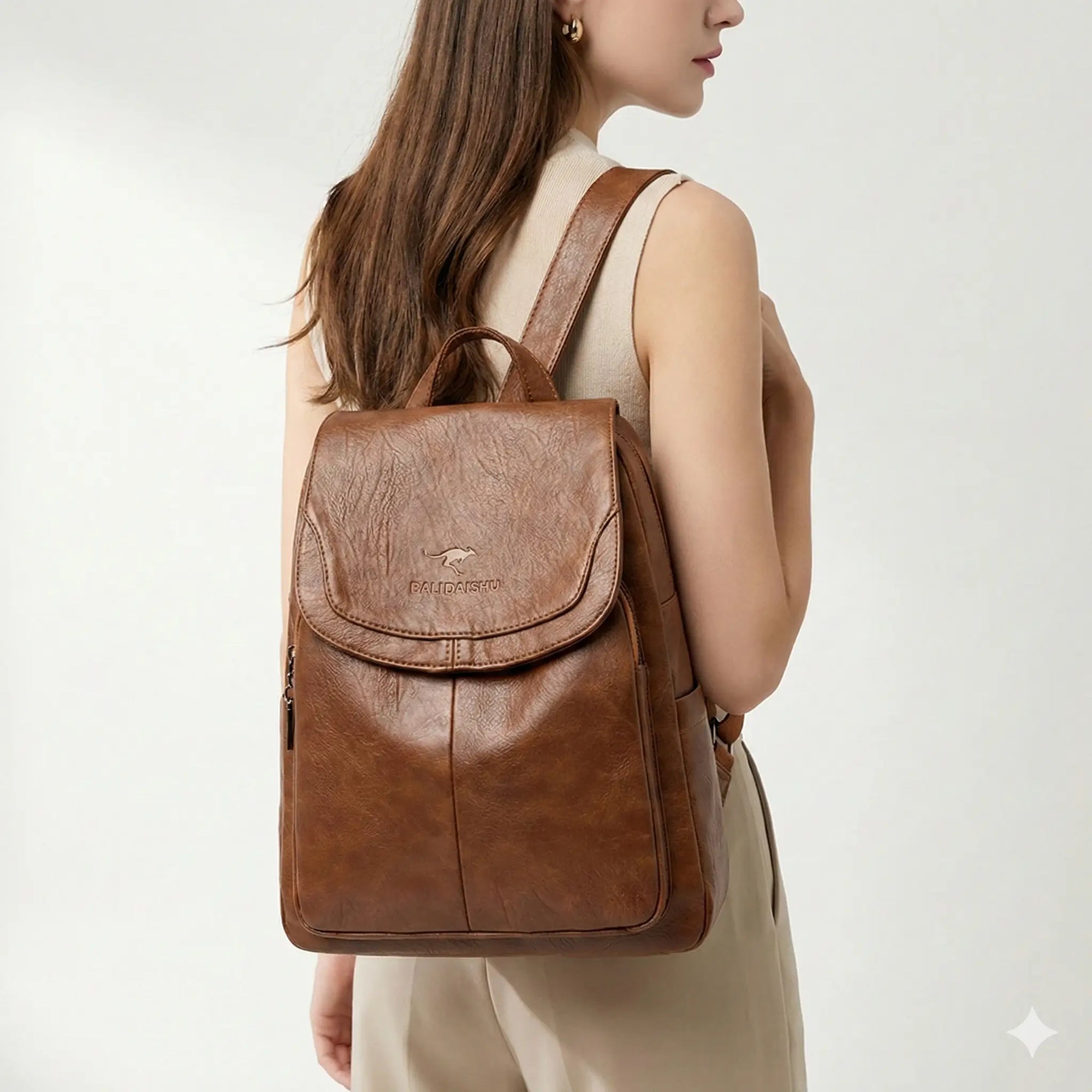 Mochila Feminina em Couro Legítimo - Couer