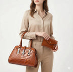 Kit Bolsa e Carteira em Couro Legítimo - Vian