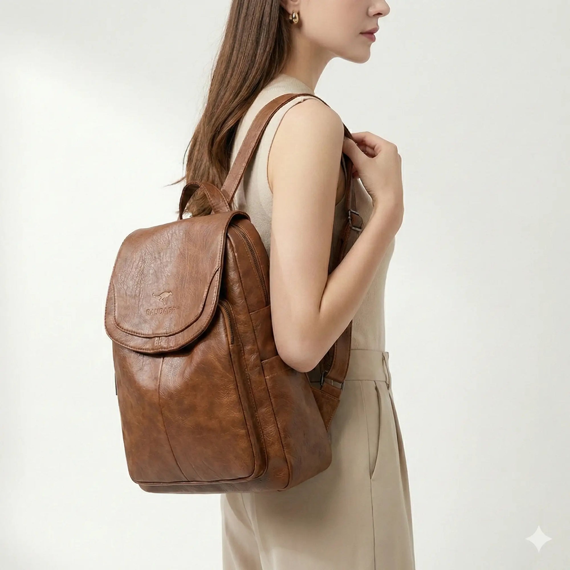 Mochila Feminina em Couro Legítimo - Couer