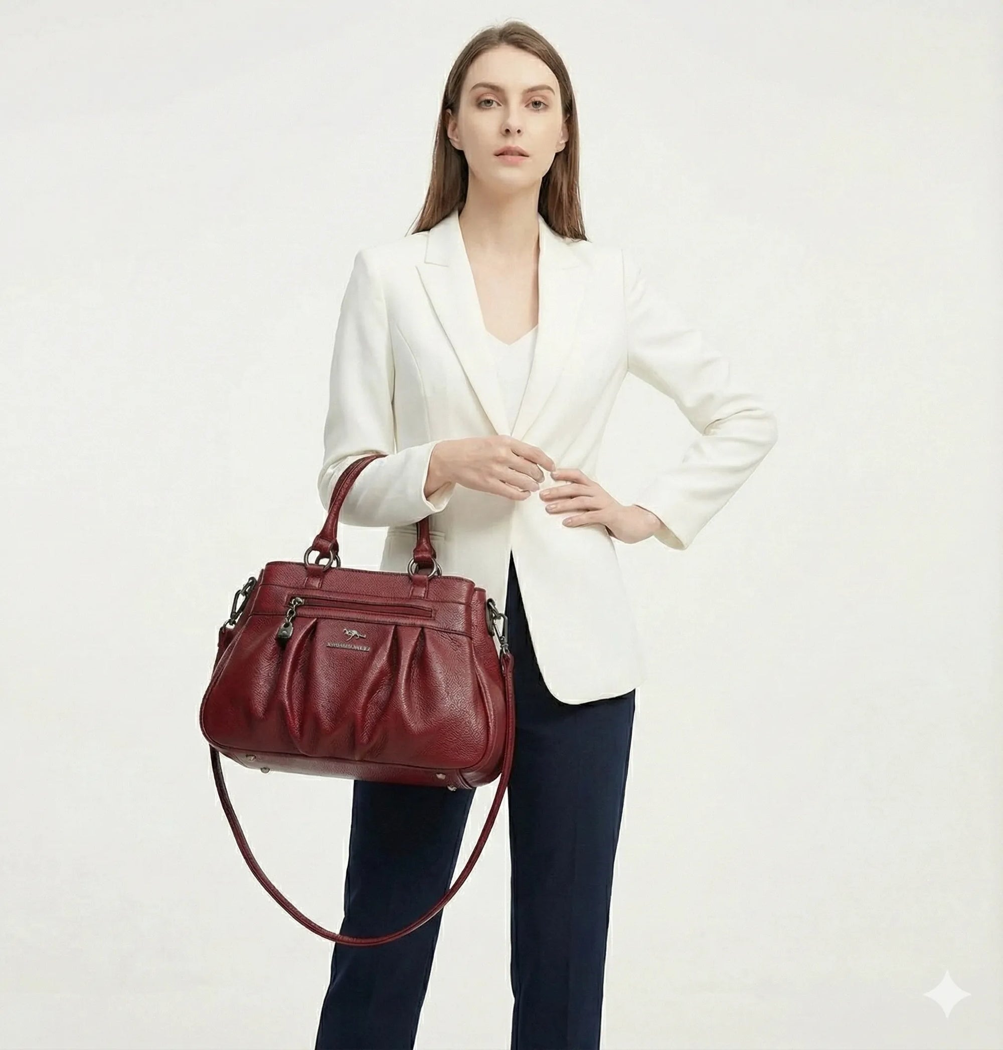 Bolsa em Couro Legítimo - Roma