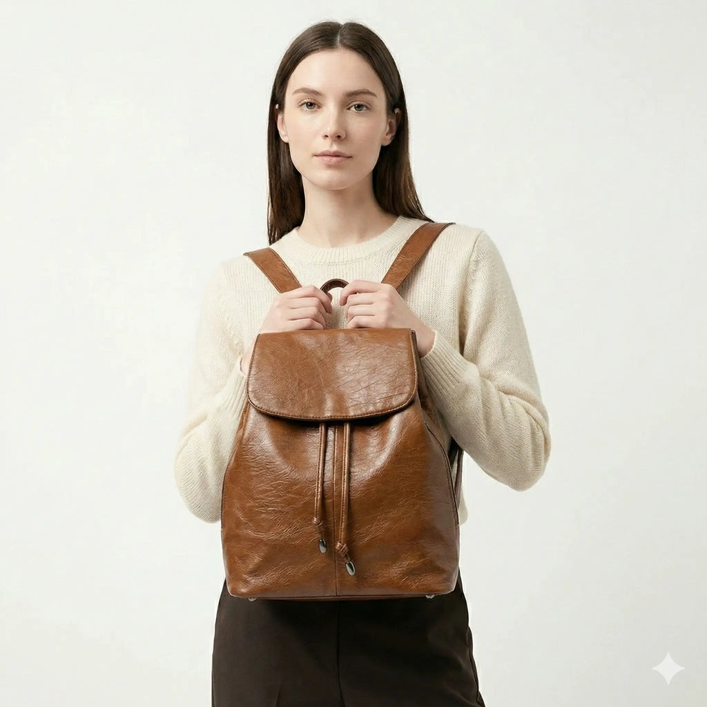 Mochila Feminina em Couro Legítimo - Solene