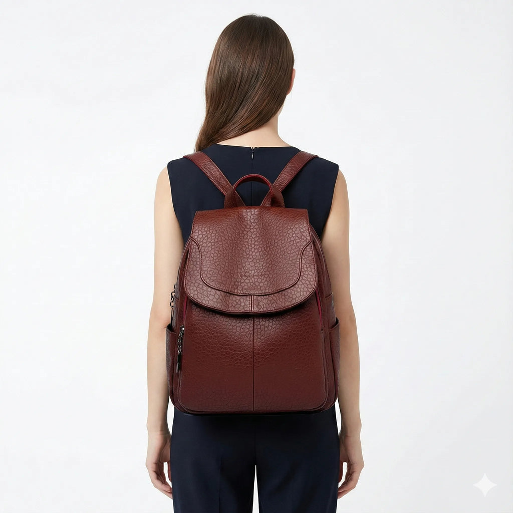 Mochila Feminina em Couro Legítimo - Camila