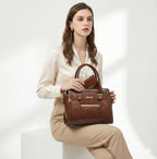 Kit Bolsa e Carteira em Couro Legítimo - Croc