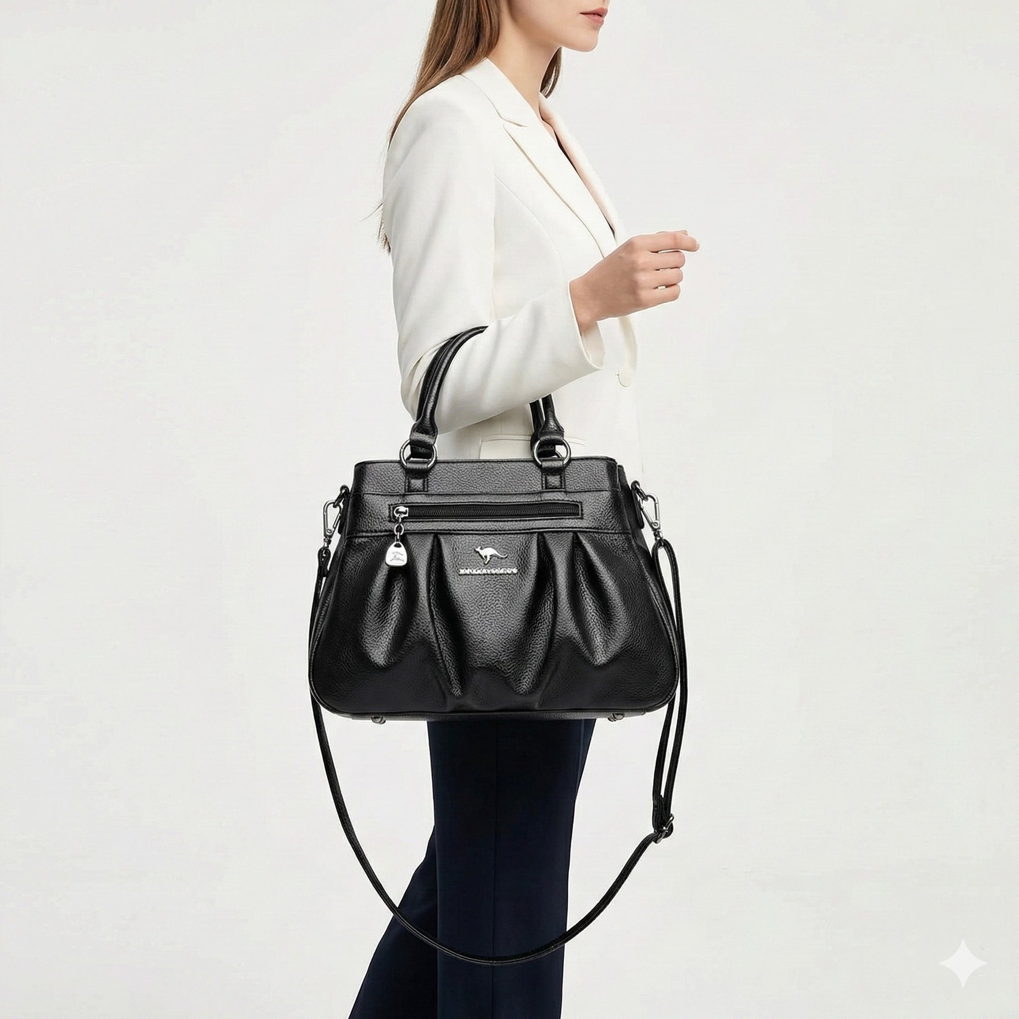 Bolsa em Couro Legítimo - Roma