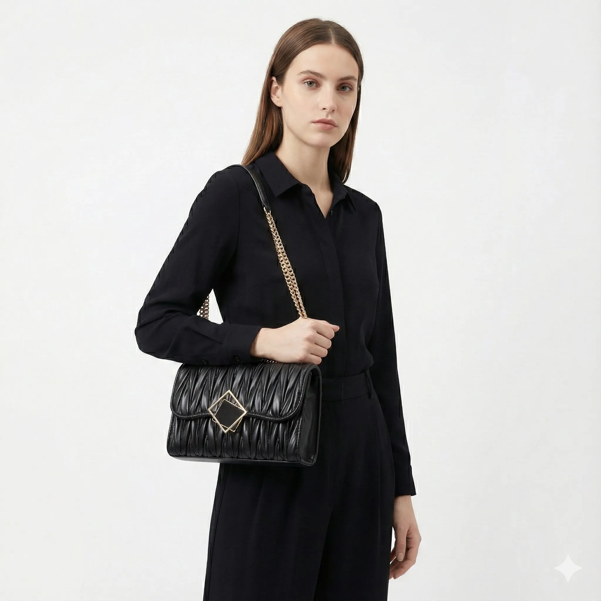 Bolsa Compacta em Couro - Vienza