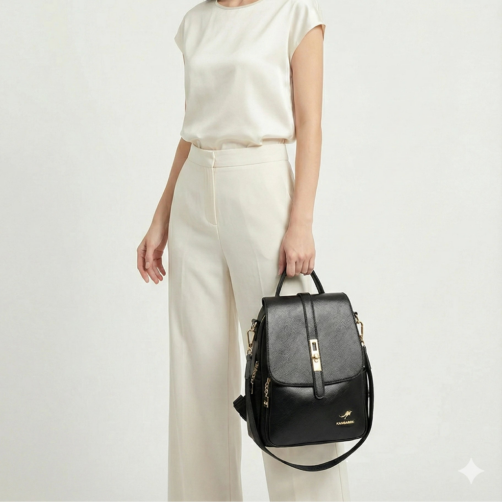 Mochila Feminina de Couro Legítimo - Serene