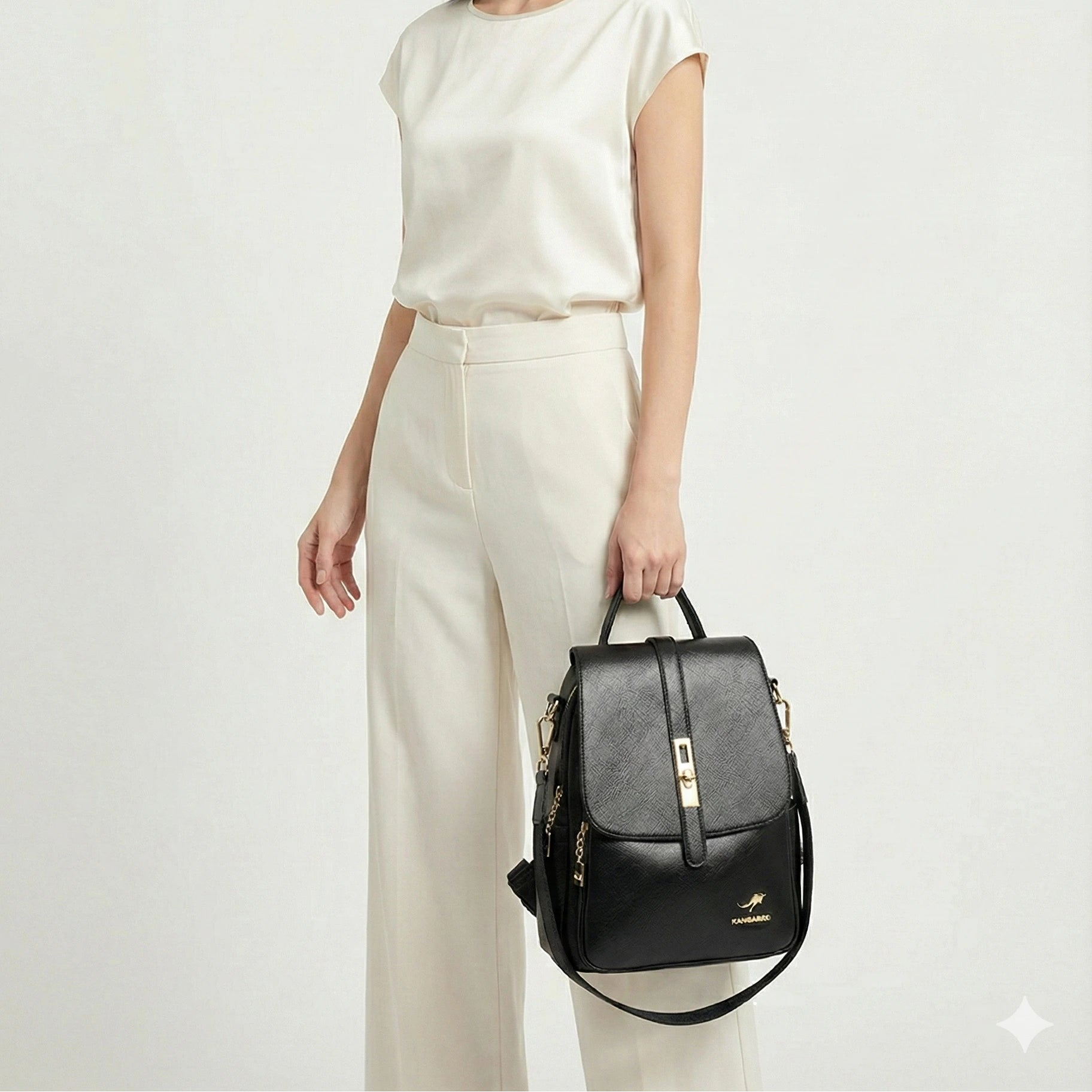 Mochila Feminina de Couro Legítimo - Serene