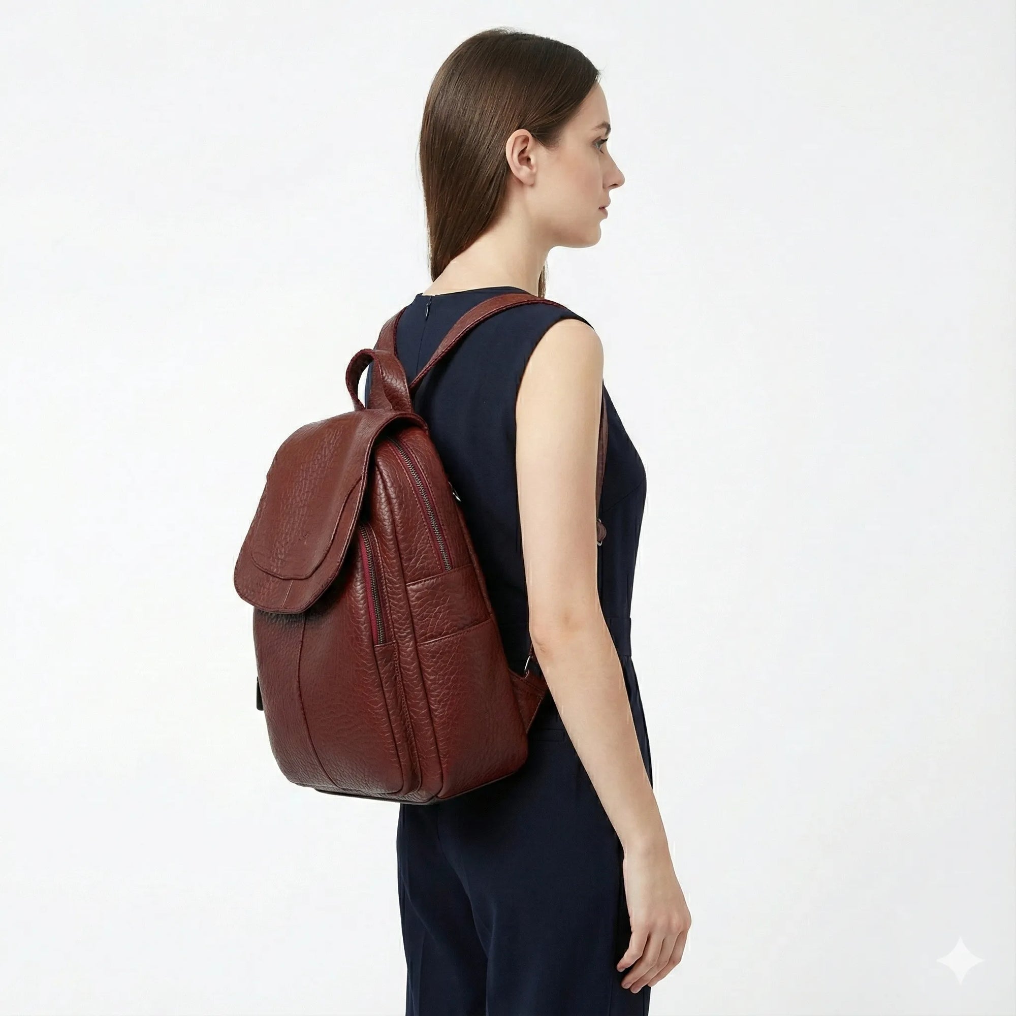 Mochila Feminina em Couro Legítimo - Camila