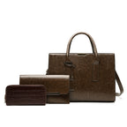 Conjunto em Couro Bolsa + 2 Carteira - Zayna