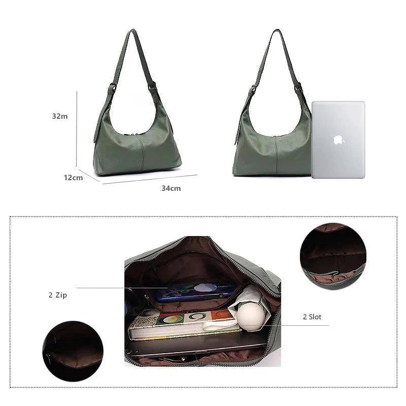 Bolsa Tipo Carteiro em Couro Legítimo - Agatha