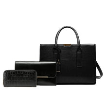 Conjunto em Couro Bolsa + 2 Carteira - Zayna