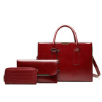 Conjunto em Couro Bolsa + 2 Carteira - Zayna