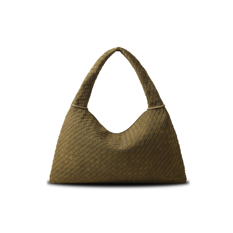 Bolsa Grande Trançada Camurça Tory