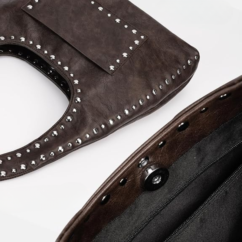 Bolsa de Ombro Vintage Boho Tachas