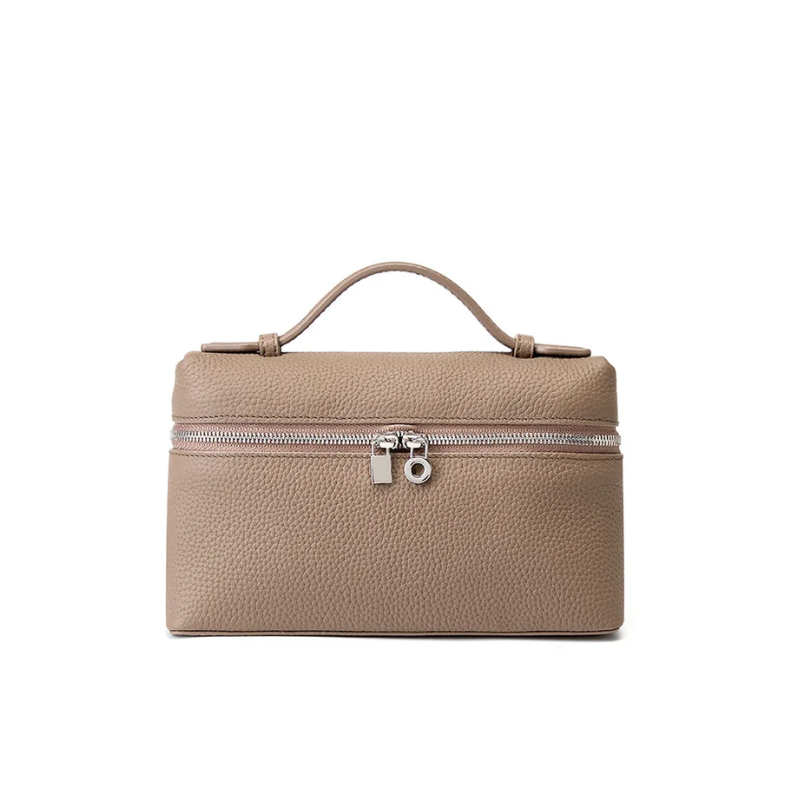 Bolsa Pequena Couro Legítimo Tote Rosa