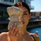 Bolsa Laço Clutch Strass Bianca