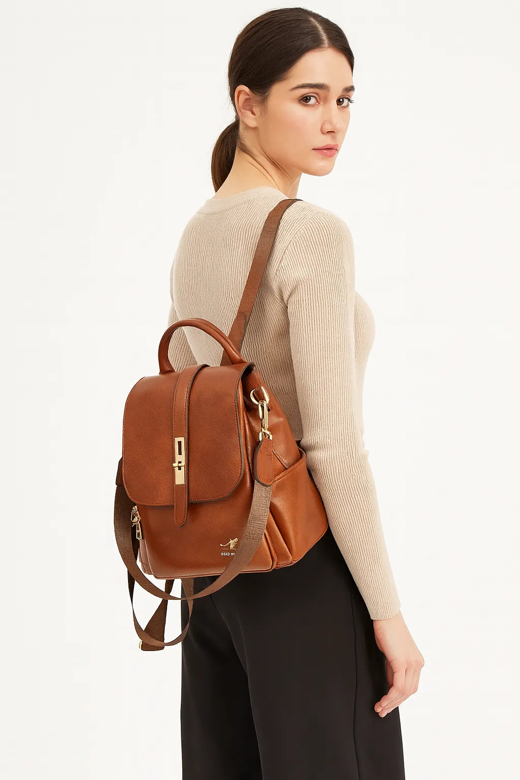 Mochila Feminina de Couro Legítimo - Serene