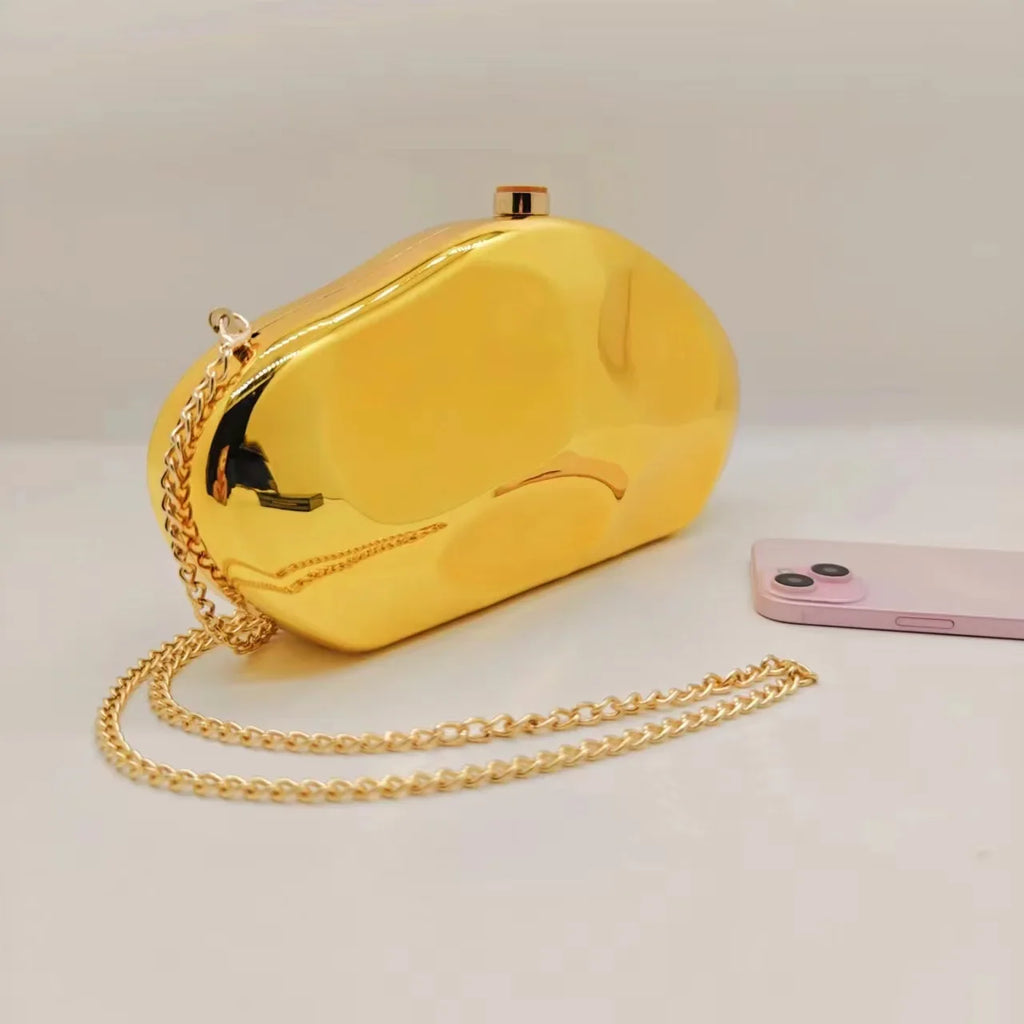 Bolsa Clutch Metalizada Nicole
