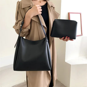 Bolsa em Couro Legítimo + Necessaire - Glass