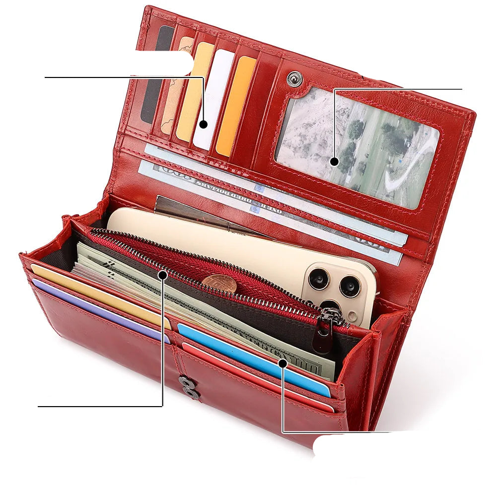 Carteira Feminina em Couro Legítimo - Élise