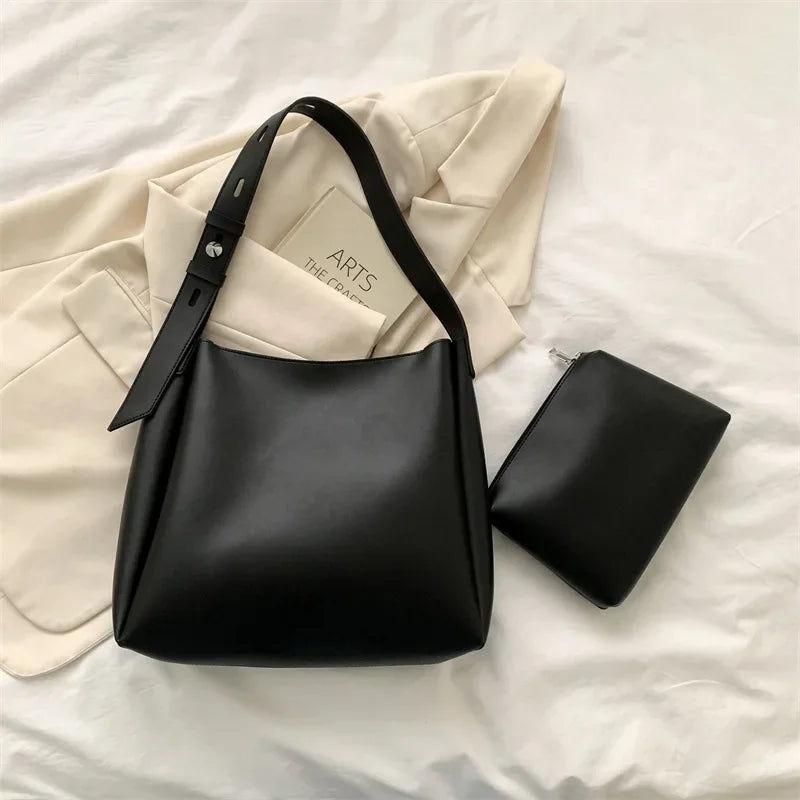 Bolsa em Couro Legítimo + Necessaire - Glass
