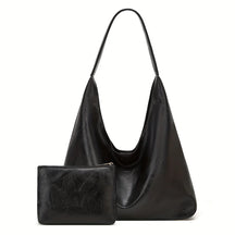 Bolsa em Couro Legítimo Tipo Carteiro + Carteira em Couro - Manz