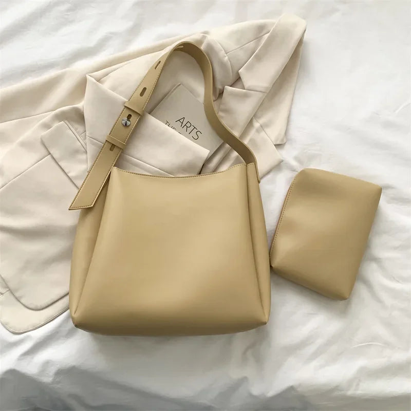 Bolsa em Couro Legítimo + Necessaire - Glass