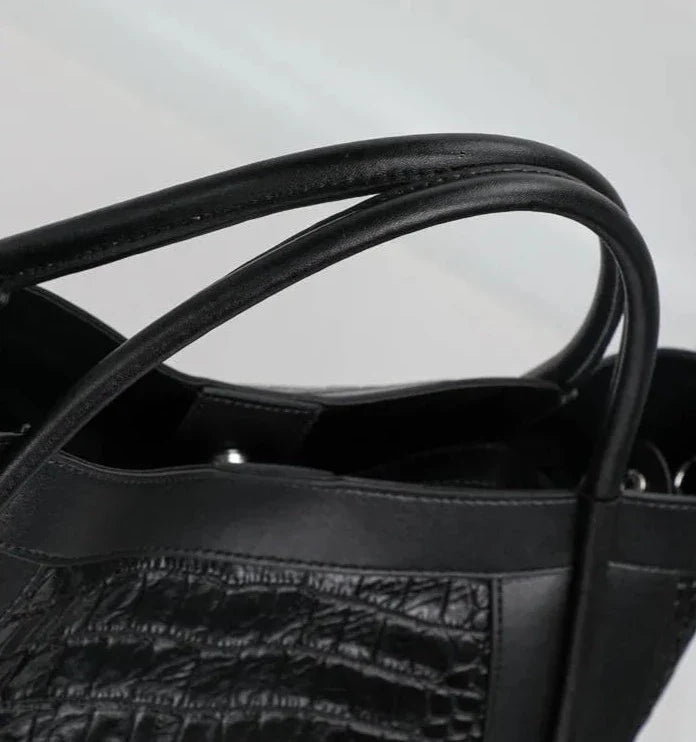 Bolsa Média Couro Legítimo Chloe Croco